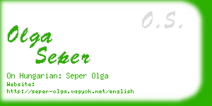 olga seper business card